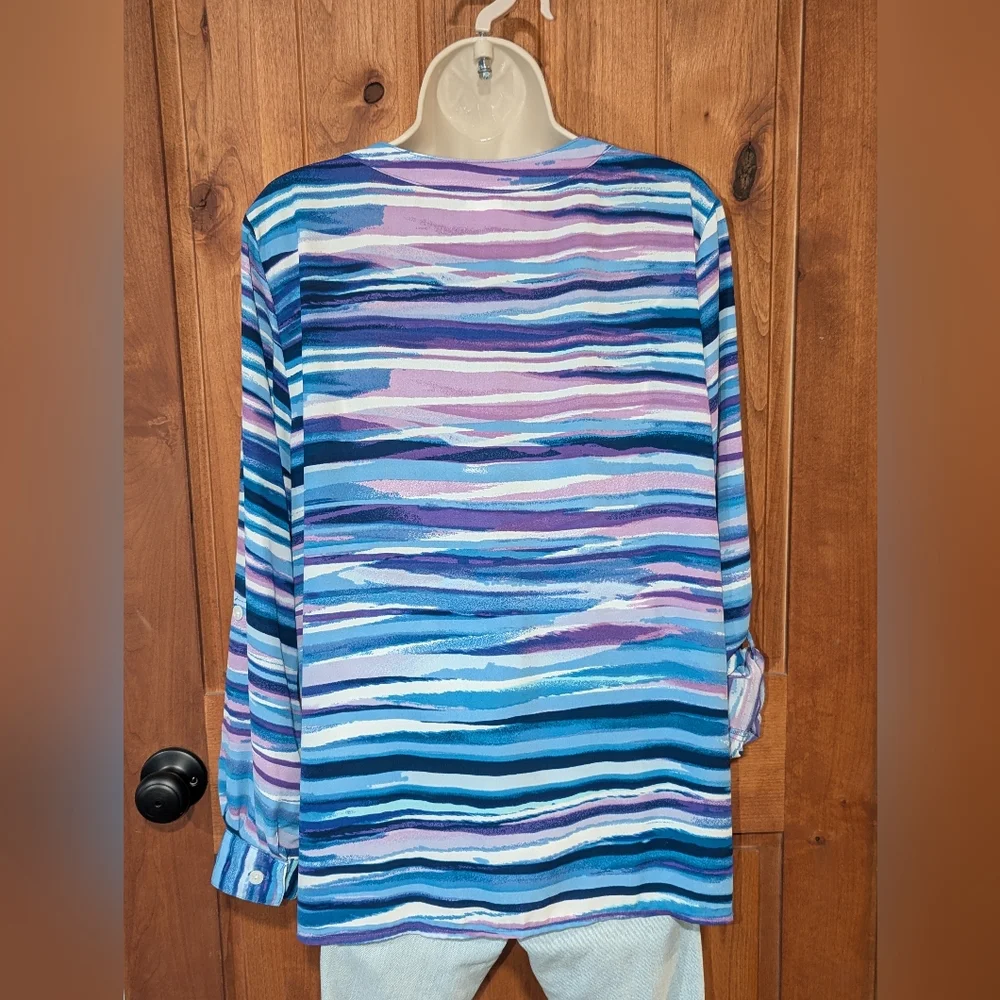 Bon‎ Worth Pastel Striped Blouse